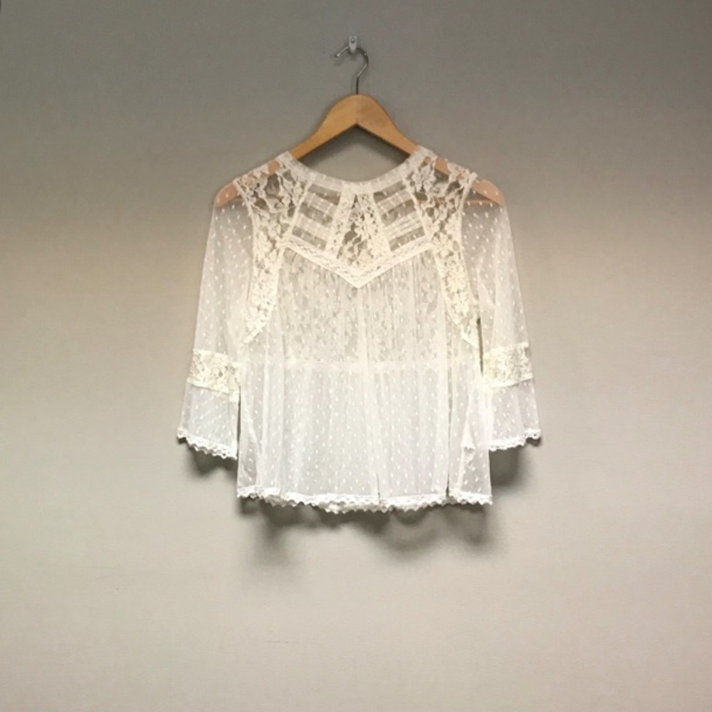 Free People Lace Crochet Blouse